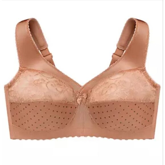 Glamorise Beige Full Figure Plus Size MagicLift Original Support Bra Wirefree 38 - Picture 4 of 8